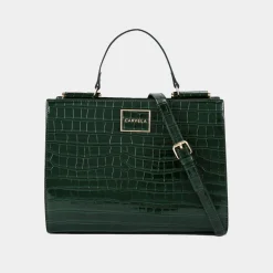 Jessica 2 Croc-Embossed Midi Tote Bag