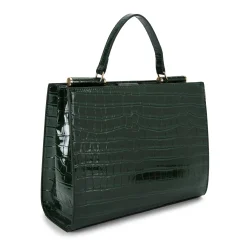 Jessica 2 Croc-Embossed Midi Tote Bag