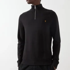 New FARAH VINTAGE Jim Logo Half-Zip Sweatshirt
