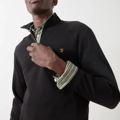 New FARAH VINTAGE Jim Logo Half-Zip Sweatshirt