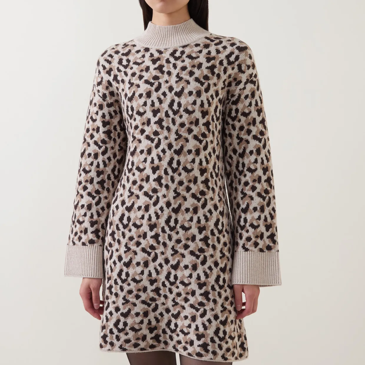 Juliana Leopard Print Knitted Dress