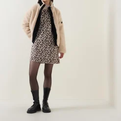 Juliana Leopard Print Knitted Dress