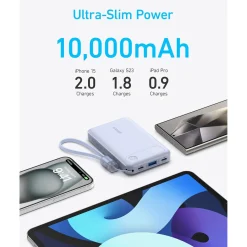 New ANKER 10K PD Power Bank with Usb C-C Cable 22.5 Watt Black