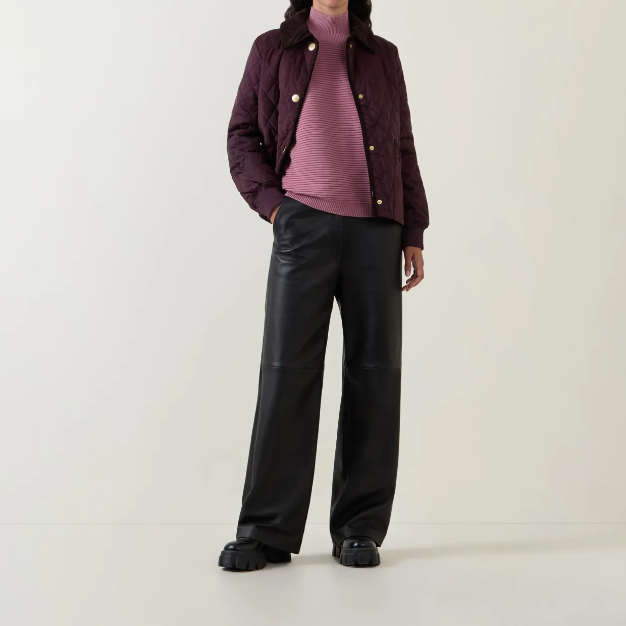 Kaia Ribbed Mock Neck Sweater