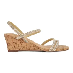 Fashion DUNE LONDON Kalia Embellished Cork Wedge Sandals