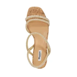 Fashion DUNE LONDON Kalia Embellished Cork Wedge Sandals