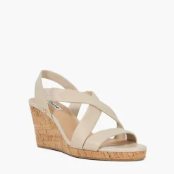 Online DUNE LONDON Kamies Wide-Fit Cork Heeled Wedges