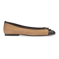 Fashion LK BENNETT Kara Suede Toe Cap Ballet Flats