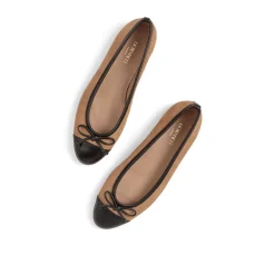 Fashion LK BENNETT Kara Suede Toe Cap Ballet Flats