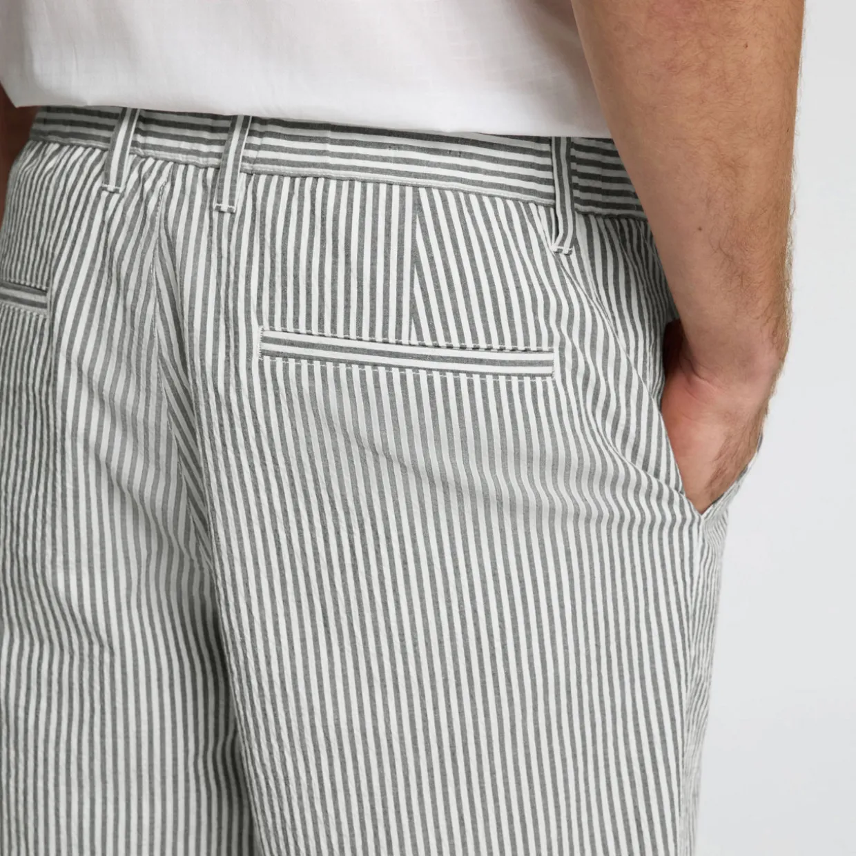 Karl Striped Seersucker Shorts