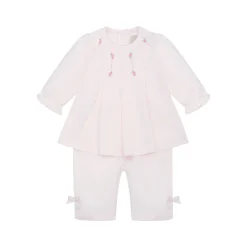New EMILE ET ROSE Kate Smock Effect Top & Trousers Two-Piece Set