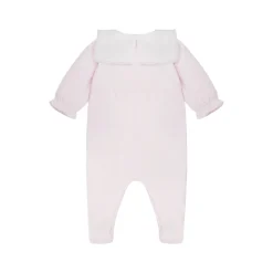 Katie Velour Floral Embroidered Babygrow