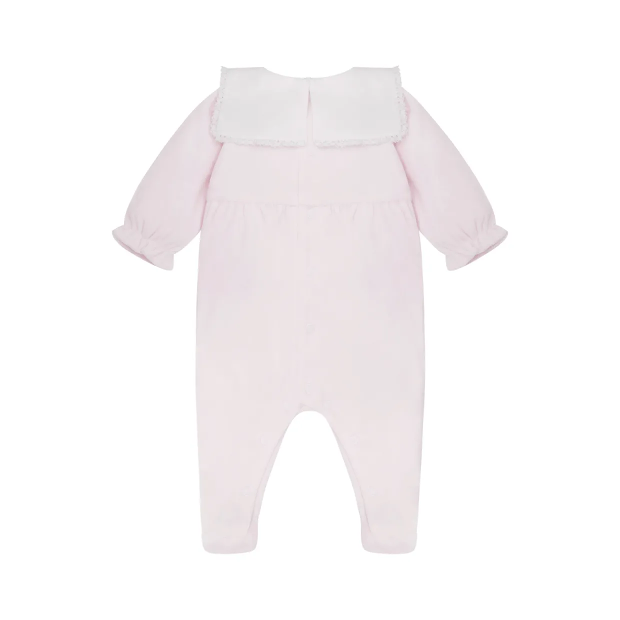 Katie Velour Floral Embroidered Babygrow