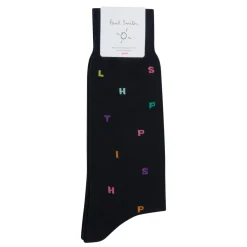 New PAUL SMITH Keanu Stamp Logo Socks