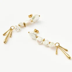 Keishi Pearl Sculptural Drop Earrings