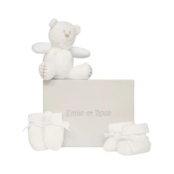 Online EMILE ET ROSE Kelsey Three-Piece Booties, Mitts & Bunny Gift Set