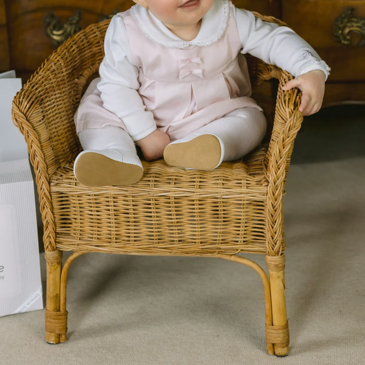 Kendall Pleated Pinafore & Babygrow Two-Piece Set