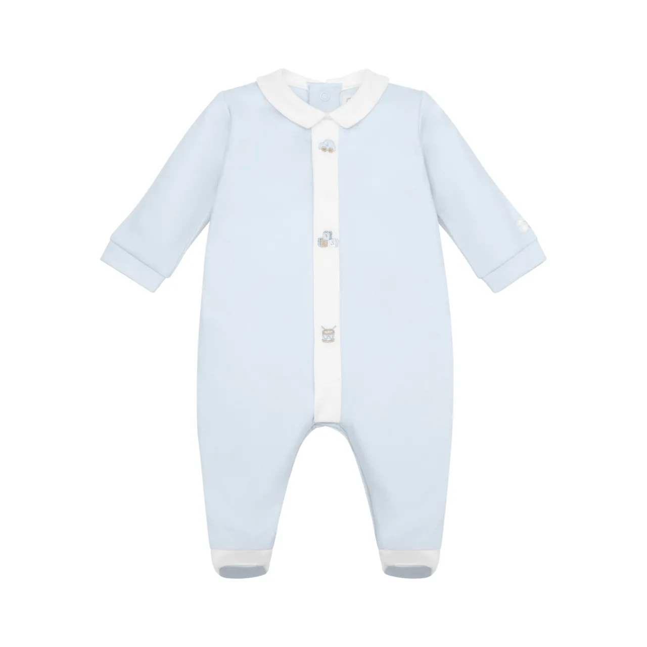 New EMILE ET ROSE Kent Embroidered Babygrow & Hat Two-Piece Set