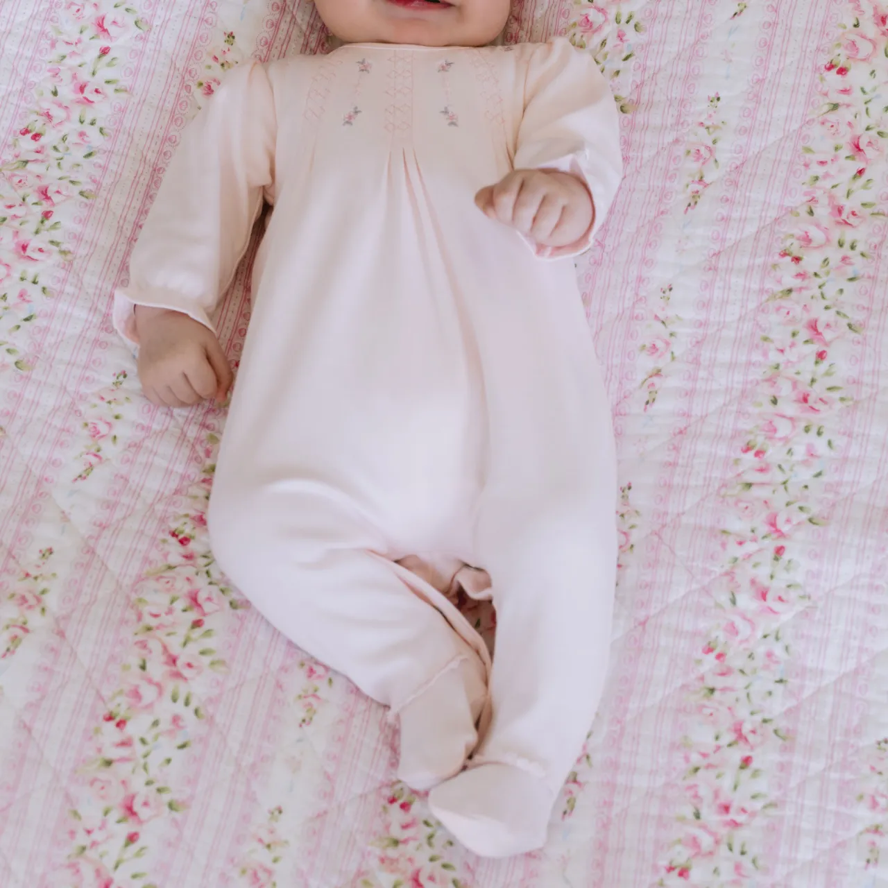 Online EMILE ET ROSE Kerry Embroidered Floral Babygrow