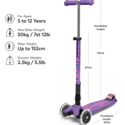 Outlet MICRO SCOOTERS Kids Maxi Micro Deluxe Foldable LED Scooter