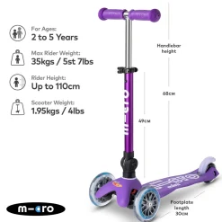 Kids Mini Micro Deluxe Foldable Scooter