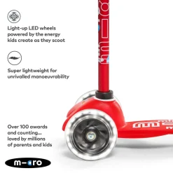 New MICRO SCOOTERS Kids Mini Micro Deluxe LED Scooter