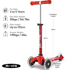 Kids Mini Micro Deluxe LED Scooter