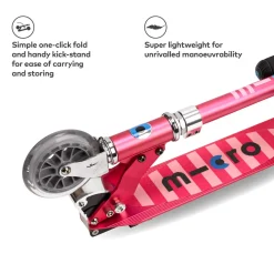Kids Stripe Sprite Foldable Scooter