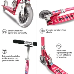 Kids Stripe Sprite Foldable Scooter