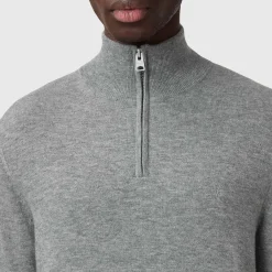 Hot ALLSAINTS Kilburn Ramskull Logo Half-Zip Sweater