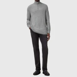 Hot ALLSAINTS Kilburn Ramskull Logo Half-Zip Sweater