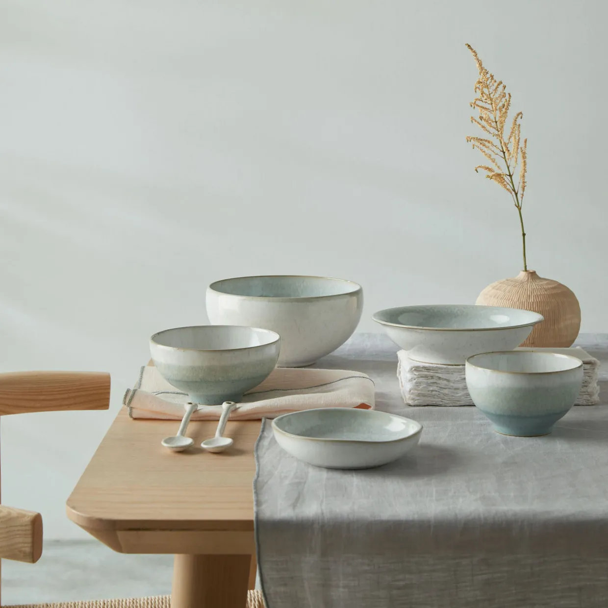 Kiln Green Medium Shallow Bowl