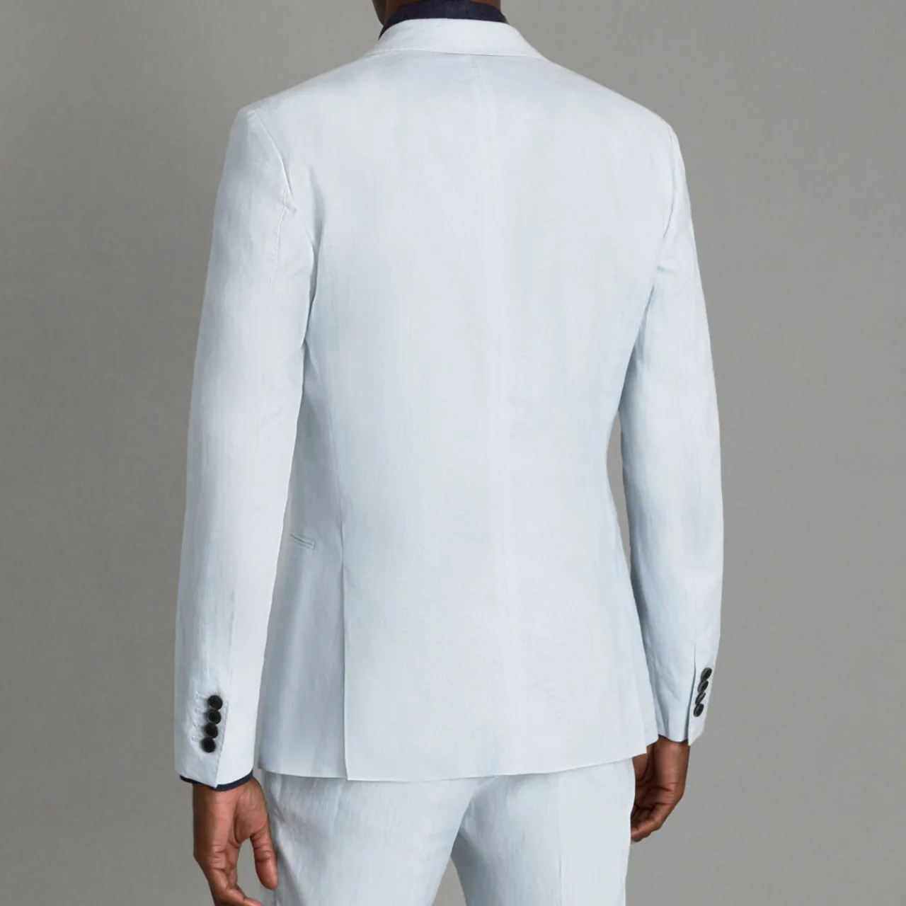 New REISS Kin Single-Breasted Linen Blazer