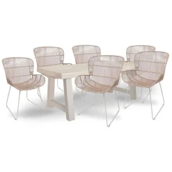 Kingsville Garden Dining Set Linen 240cm
