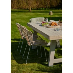 Kingsville Garden Dining Set Linen 240cm