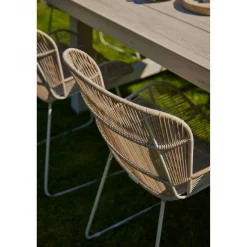 Kingsville Garden Dining Set Linen 240cm