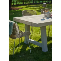 Kingsville Garden Dining Set Linen 195cm