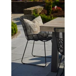 New CASEYS FURNITURE Kingsville Garden Dining Set Graphite Lava 195cm