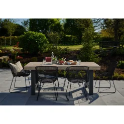 Kingsville Garden Dining Set Graphite 240cm