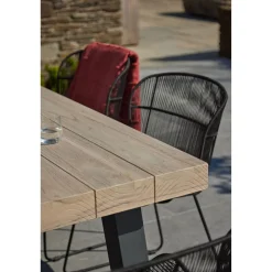 Kingsville Garden Dining Set Graphite 240cm