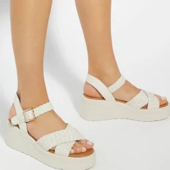 Fashion DUNE LONDON Kinleys Braided Leather Flatform Sandals