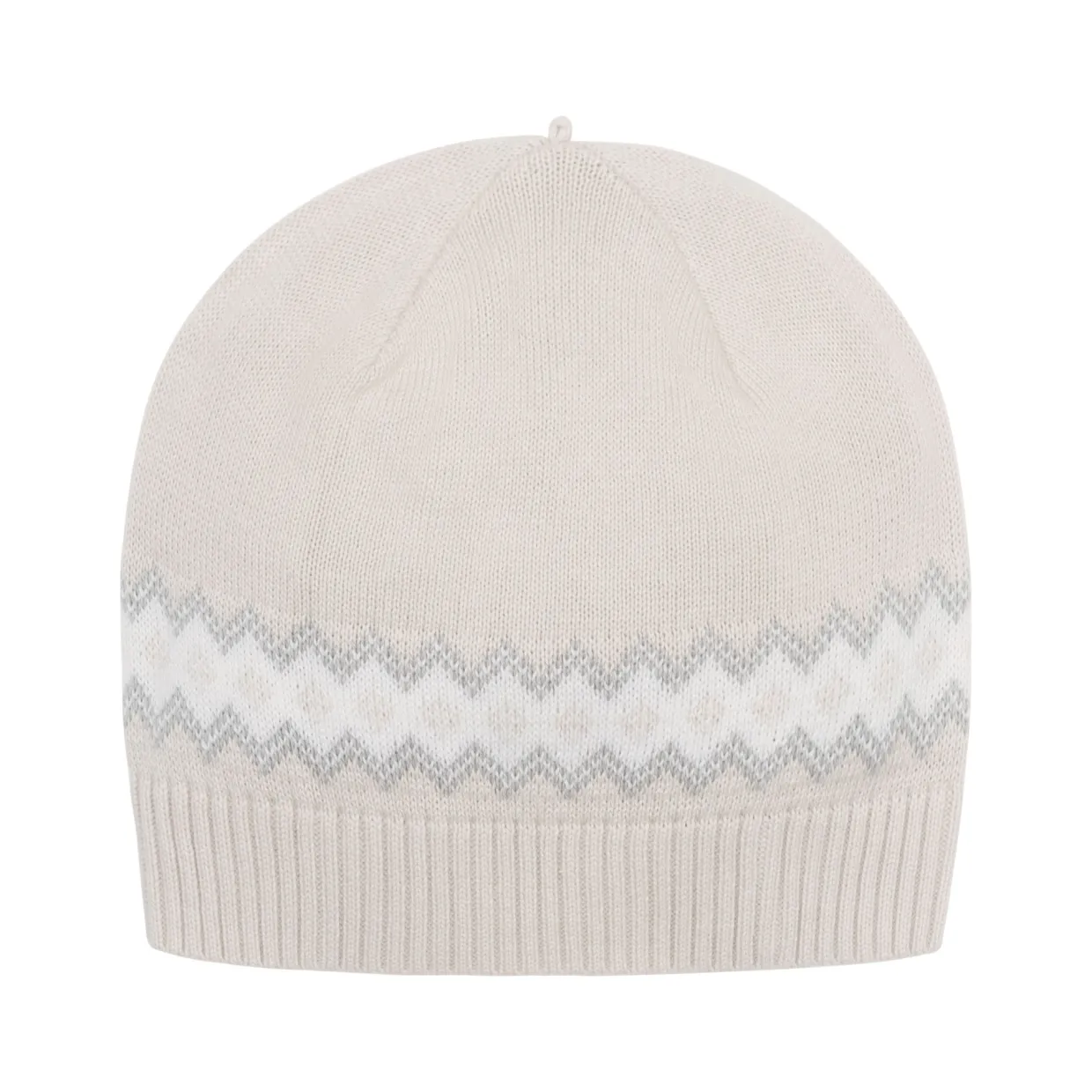 Kristian Knitted Bear Fairisle Bodysuit & Hat Two-Piece Set