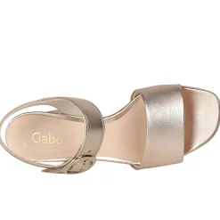 Kruger Metallic Block Heel Sandals