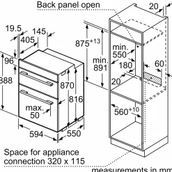 Outlet NEFF 71/34L N 50 Built-In Double Oven