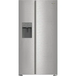 Discount WHIRLPOOL 578L Plumbed Ice and Water 2 Door American Fridge Freezer Pearl Inox