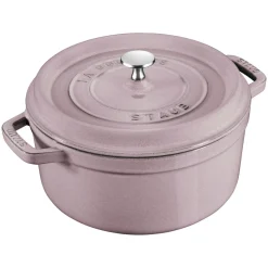 Outlet STAUB La Cocotte Round Cherry Blossom Cast Iron Dish 24cm