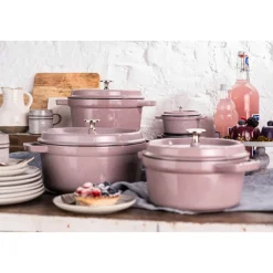 Outlet STAUB La Cocotte Round Cherry Blossom Cast Iron Dish 24cm