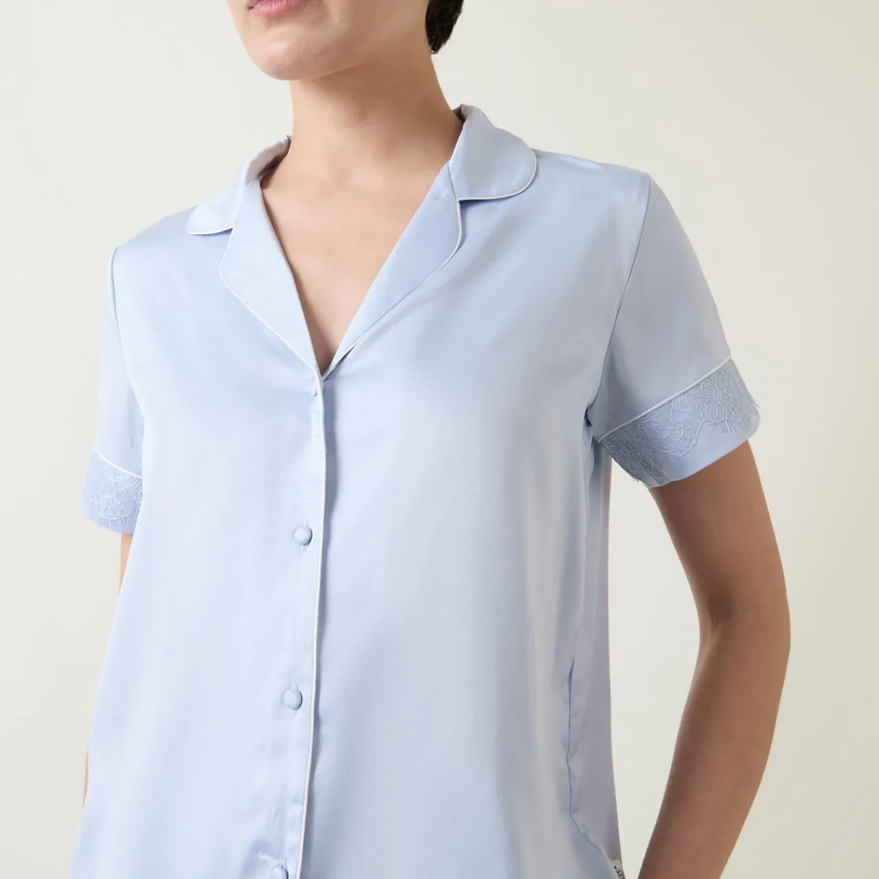 Sale CHELSEA PEERS Lace Trim Pyjama Set