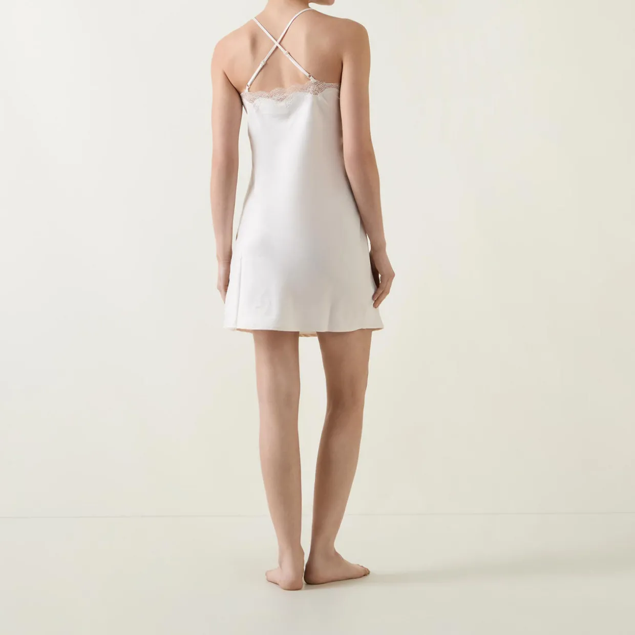 Lace Trim Slip Night Dress