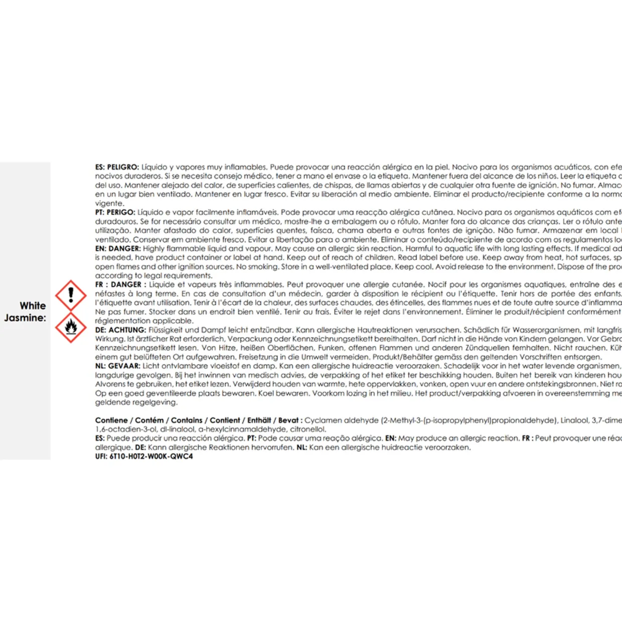 Lacrosse White Jasmine Reed Diffuser 100ml